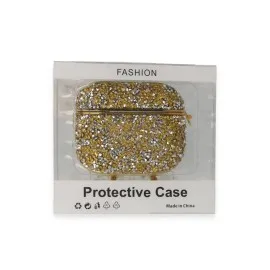 Newface Airpods 3 (3.nesil) Mira Taşlı Kılıf - Gold