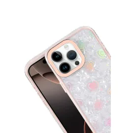 Newface Apple Iphone 16 Pro Max Lumi Desenli Kapak - Pembe