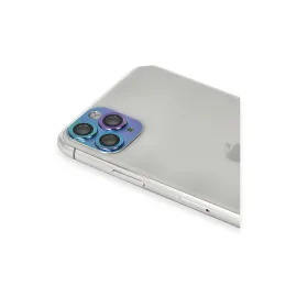 Newface Iphone 11 Pro Max Pers Alüminyum Kamera Lens - Rainbow