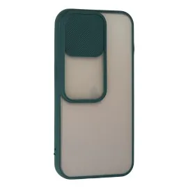 Newface Iphone 13 Pro Kılıf Palm Buzlu Kamera Sürgülü Silikon - Yeşil