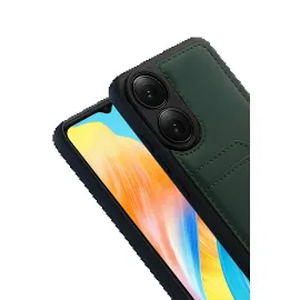 Newface Oppo A38 Sara Kartvizitli Deri Kılıf - Yeşil