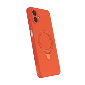 Newface Samsung Galaxy A07 4G Regal Magsafe Standlı Kapak - Turuncu