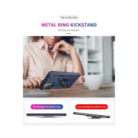 Newface Samsung Galaxy A33 5G Kılıf Sofya Yüzüklü Silikon Kapak - Lacivert