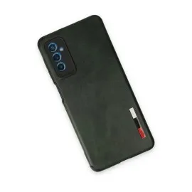 Newface Samsung Galaxy M52 5G Kılıf Loop Deri Silikon - Yeşil