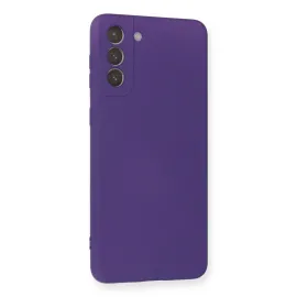 Newface Samsung Galaxy S21 Plus Kılıf Nano Içi Kadife Silikon - Mor