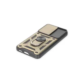 Newface Samsung Galaxy S24 Kılıf Pars Lens Yüzüklü Silikon - Gold