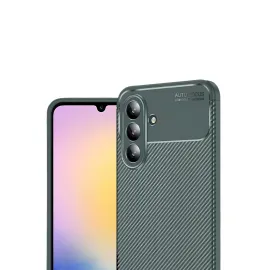 Newface Samsung Galaxy S25 Fe Auto Focus Karbon Kapak - Koyu Yeşil