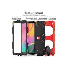 Newface Samsung Galaxy T510 Tab A 10.1 Kılıf Griffin Tablet Kapak - Kırmızı