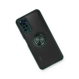 Newface Xiaomi Redmi Note 11 Kılıf Montreal Yüzüklü Silikon Kapak - Yeşil