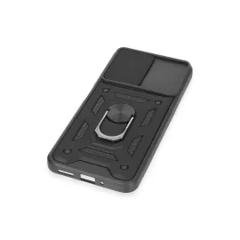 Newface Xiaomi Redmi Note 12 5G Kılıf Pars Lens Yüzüklü Silikon - Siyah