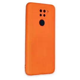 Newface Xiaomi Redmi Note 9 Kılıf Nano Içi Kadife Silikon - Turuncu