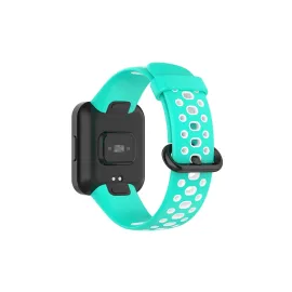 Newface Xiaomi Redmi Watch 2 Spor Delikli Kordon - Turkuaz-Beyaz