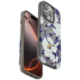 Onegif Iphone 15 Pro Max Flower Series Magsafe Kapak - Gri