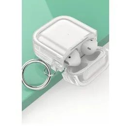 Movenchy Airpods 4 (4.nesil) Shiny Şeffaf Kılıf - Siyah