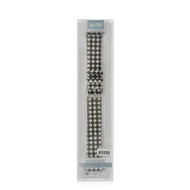 Newface Apple Watch 38Mm Karo Motif Kordon - Siyah