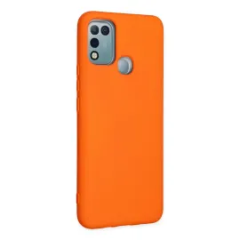 Newface İnfinix Hot 10 Play Kılıf Nano Içi Kadife Silikon - Turuncu