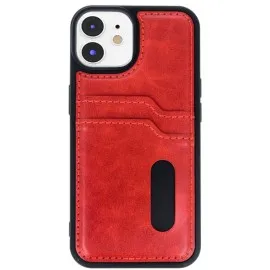 Newface Iphone 11 Kılıf Sara Kartvizitli Deri Kılıf - Kırmızı