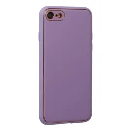 Newface Iphone 7 Kılıf Coco Deri Silikon Kapak - Lila