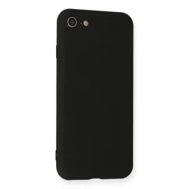 Newface iPhone 7 Kılıf Nano içi Kadife Silikon - Siyah