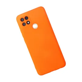 Newface Oppo A15 Kılıf Nano Içi Kadife Silikon - Turuncu