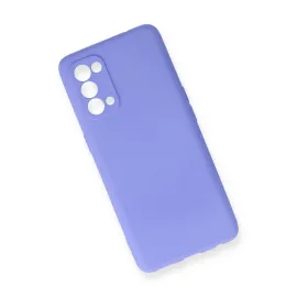 Newface Oppo Reno 5 Kılıf First Silikon - Lila