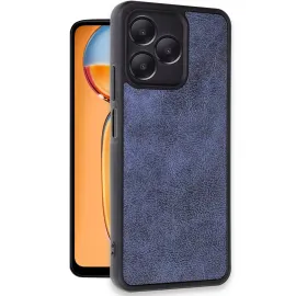 Newface Realme Note 50 4G Kılıf Aras Deri Kapak - Lacivert