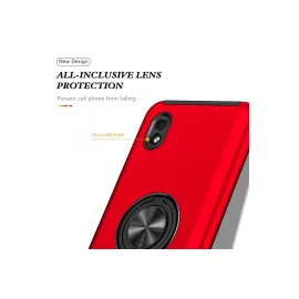 Newface Samsung Galaxy A01 Core Kılıf Elit Yüzüklü Kapak - Kırmızı