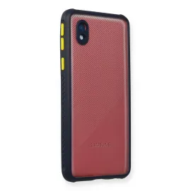 Newface Samsung Galaxy A01 Core Kılıf Miami Şeffaf Silikon - Lacivert