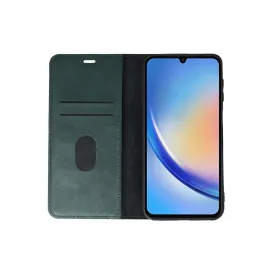 Newface Samsung Galaxy A24 4G Kılıf Trend S Plus Kapaklı Kılıf - Yeşil