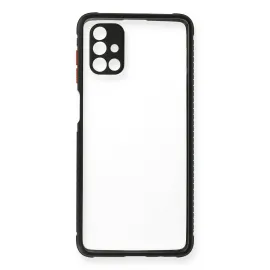 Newface Samsung Galaxy M51 Kılıf Miami Şeffaf Silikon - Siyah