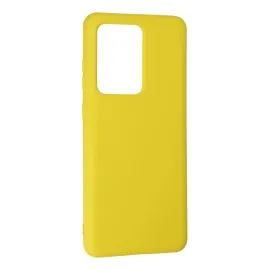 Newface Samsung Galaxy S20 Ultra Kılıf Nano Içi Kadife Silikon - Sarı