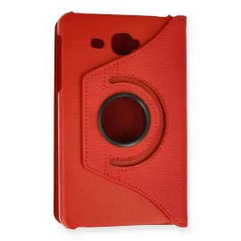 Newface Samsung Galaxy T280 Tab A 7 Kılıf 360 Tablet Deri Kılıf - Kırmızı