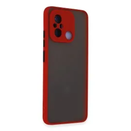 Newface Xiaomi Redmi 12C Kılıf Montreal Silikon Kapak - Kırmızı