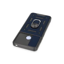 Newface Xiaomi Redmi 12C Kılıf Pars Lens Yüzüklü Silikon - Lacivert