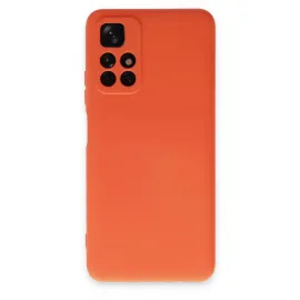 Newface Xiaomi Redmi Note 11T Kılıf Nano Içi Kadife Silikon - Turuncu