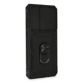 Newface Xiaomi Redmi Note 8 Pro Kılıf Pars Lens Yüzüklü Silikon - Siyah