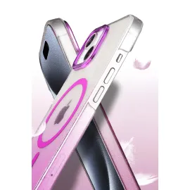 Newface Apple Iphone 15 Plus Glossy Magsafe Kapak - Pembe
