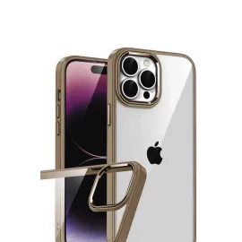 Newface Apple Iphone 15 Pro Max Razer Lensli Silikon - Çöl Titanyum