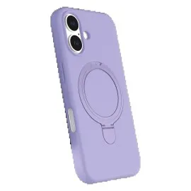 Newface Apple iPhone 16 Regal Magsafe Standlı Kapak - Lila