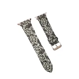 Newface Apple Watch 42Mm Creeper Desenli Kordon - Siyah