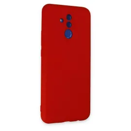 Newface Huawei Mate 20 Lite Kılıf Nano Içi Kadife Silikon - Kırmızı