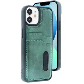 Newface Iphone 11 Kılıf Sara Kartvizitli Deri Kılıf - Koyu Yeşil