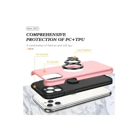 Newface Iphone 11 Pro Max Kılıf Elit Yüzüklü Kapak - Pembe