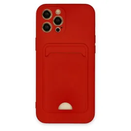 Newface Iphone 12 Pro Max Kılıf Kelvin Kartvizitli Silikon - Kırmızı