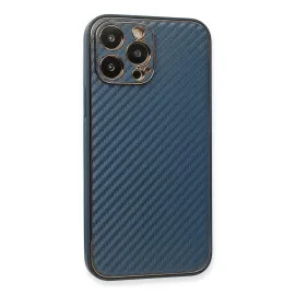 Newface Iphone 13 Pro Kılıf Coco Karbon Silikon - Mavi