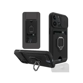 Newface Iphone 13 Pro Kılıf Zuma Kartvizitli Yüzüklü Silikon - Siyah