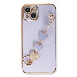 Newface Iphone 14 Kılıf Esila Silikon - Lila