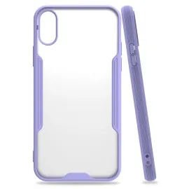 Newface Iphone X Kılıf Platin Silikon - Lila