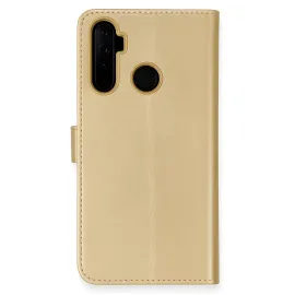 Newface Realme 6I Kılıf Trend S Plus Kapaklı Kılıf - Gold