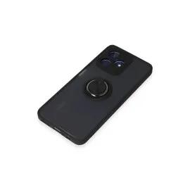 Newface Realme C53 Kılıf Montreal Yüzüklü Silikon Kapak - Siyah
